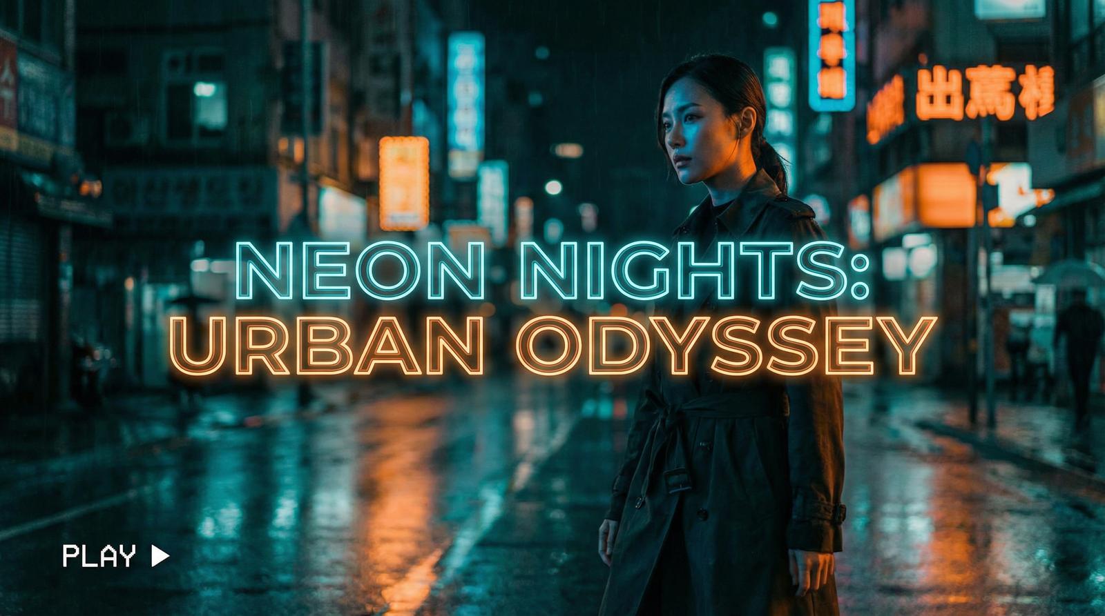 人兽城市夜景视频